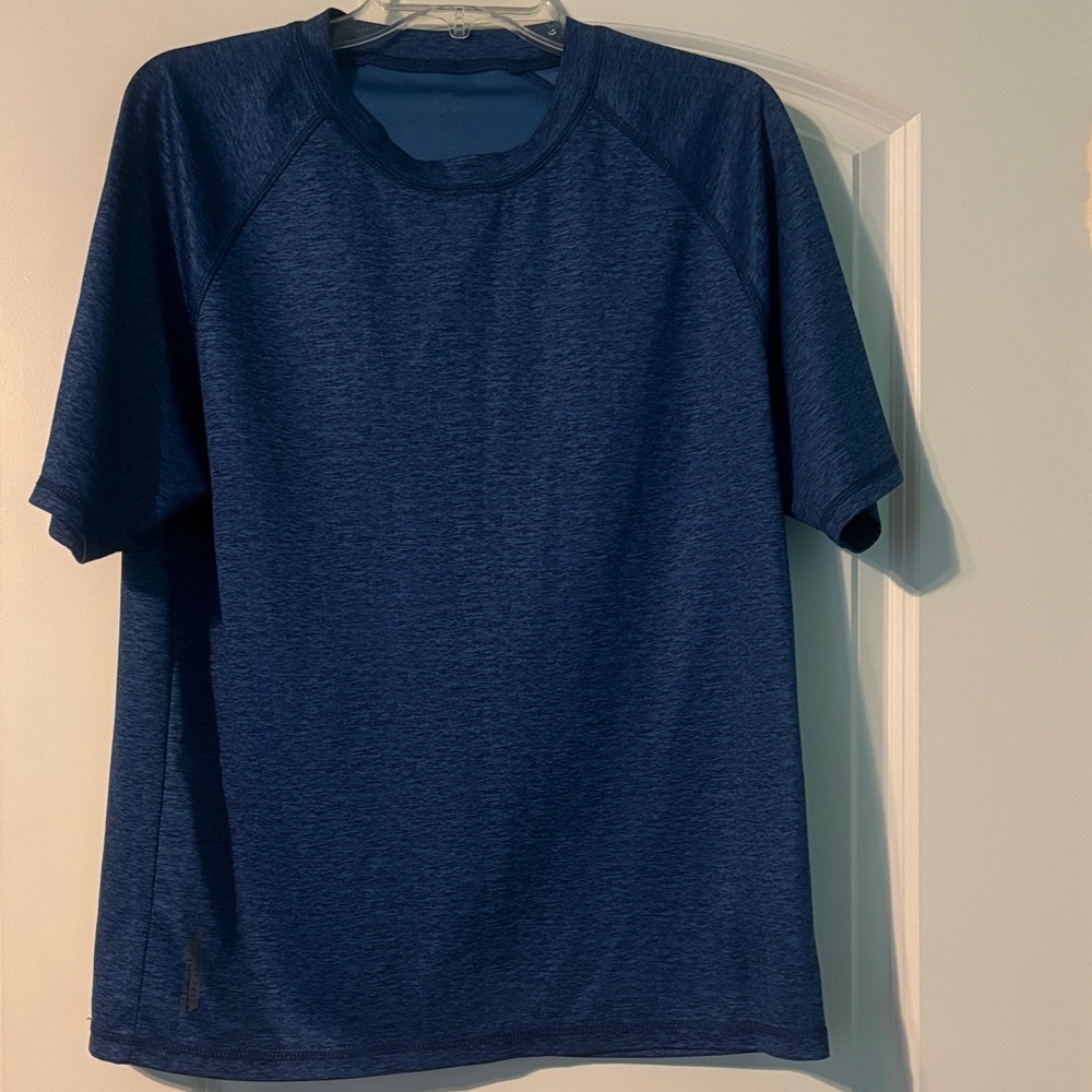 Men's Blue Short Sleeve Dry-Fit Shirt
